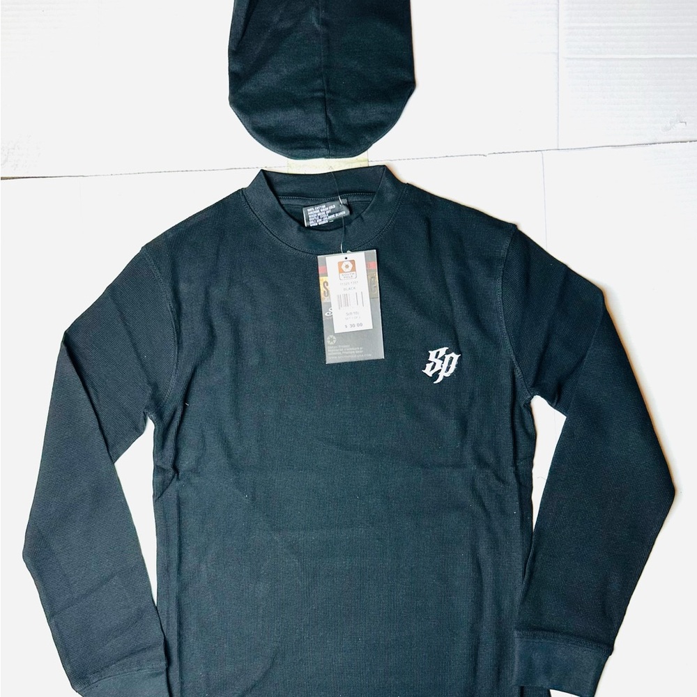 Southpole Waffle Knit Thermal Shirt Boys Small 8-10 Long Sleeve Graphic VNTG Y2K
